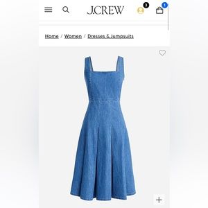 JCrew - Pleated chambray dress